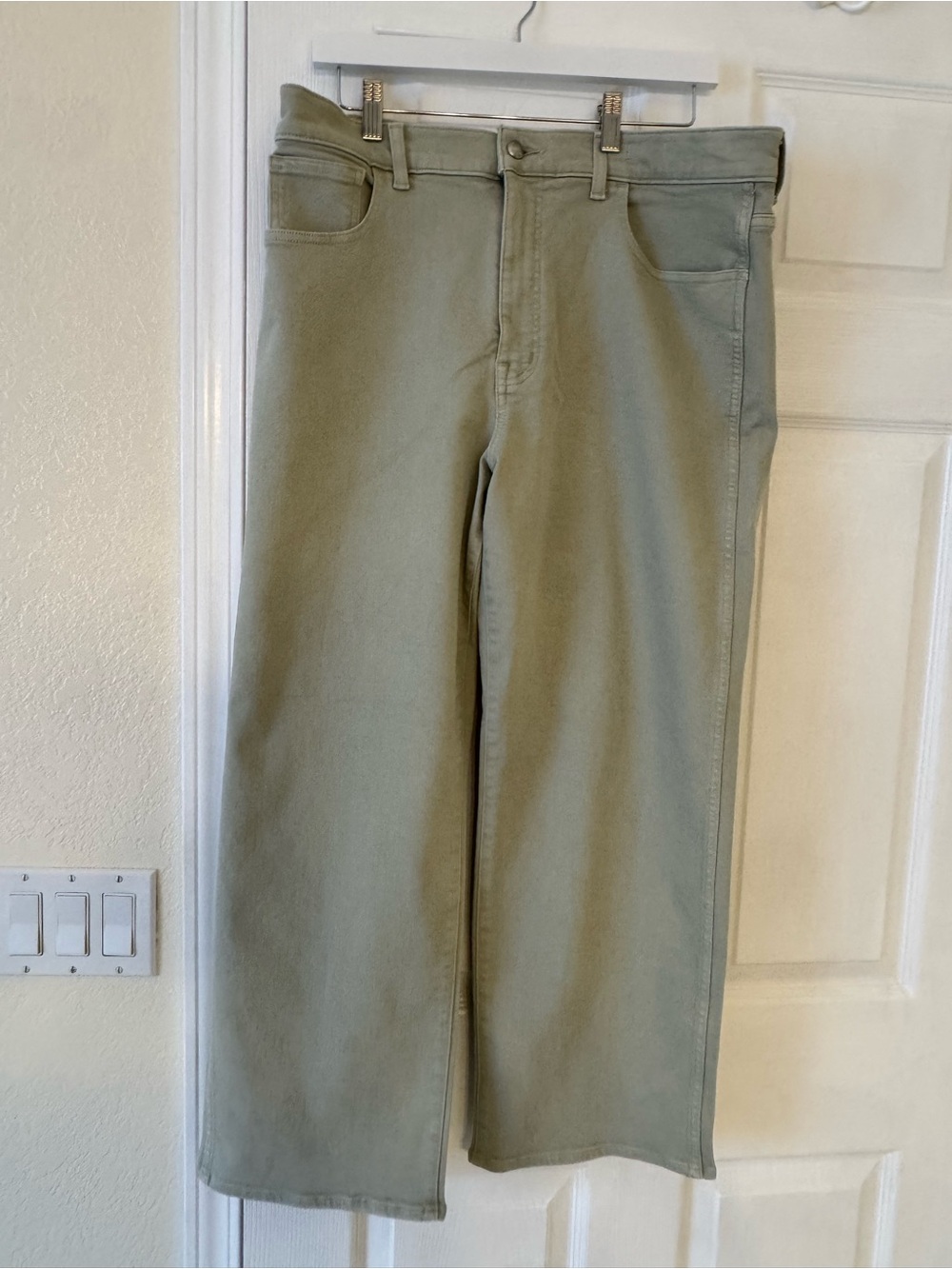 Madewell Women’s Relaxed Wide-Leg Jeans in Sage Green